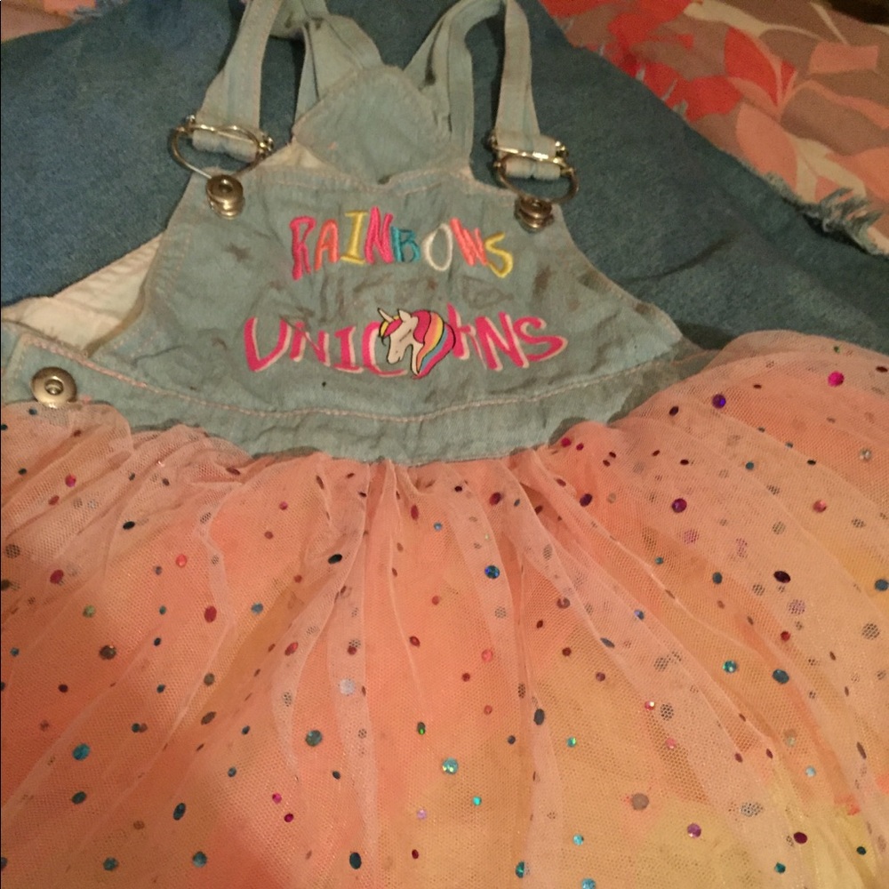 Unicorn 🦄 party overalls skirt